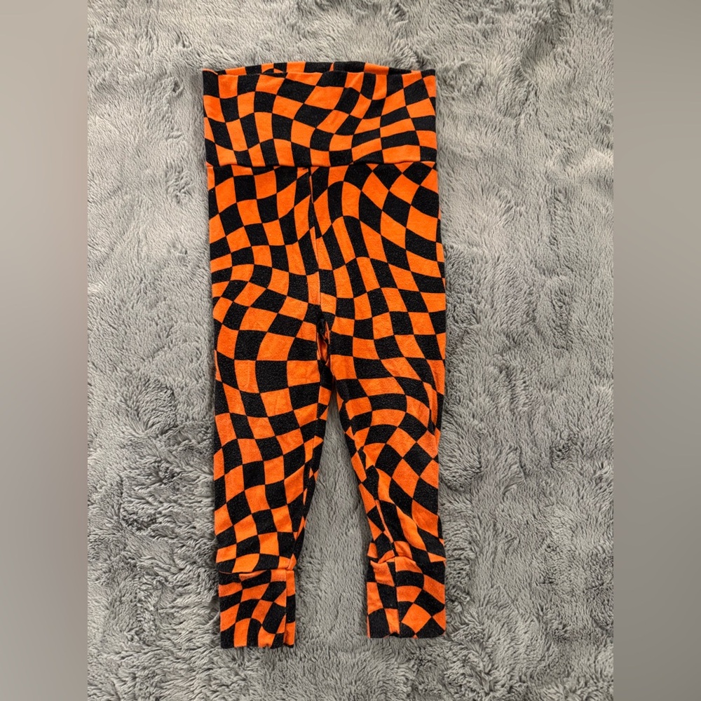 Bums and Roses wavy check bamboo leggings